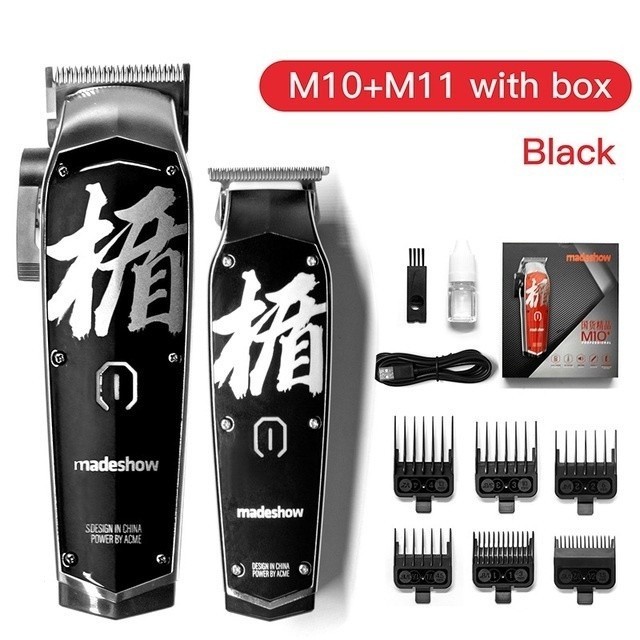 Madeshow M10 M11 Máquina De Cortar Cabelo Profissional 7000 RPM Aparador De Para Homens Corte Sem Fio Acabamento Groomer