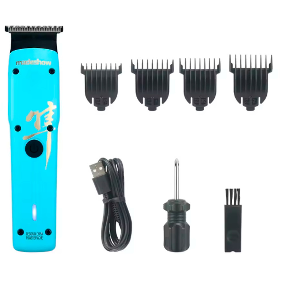 Maquina de Acabamento Cabelo Madeshow M16 Lamina DLC Azul