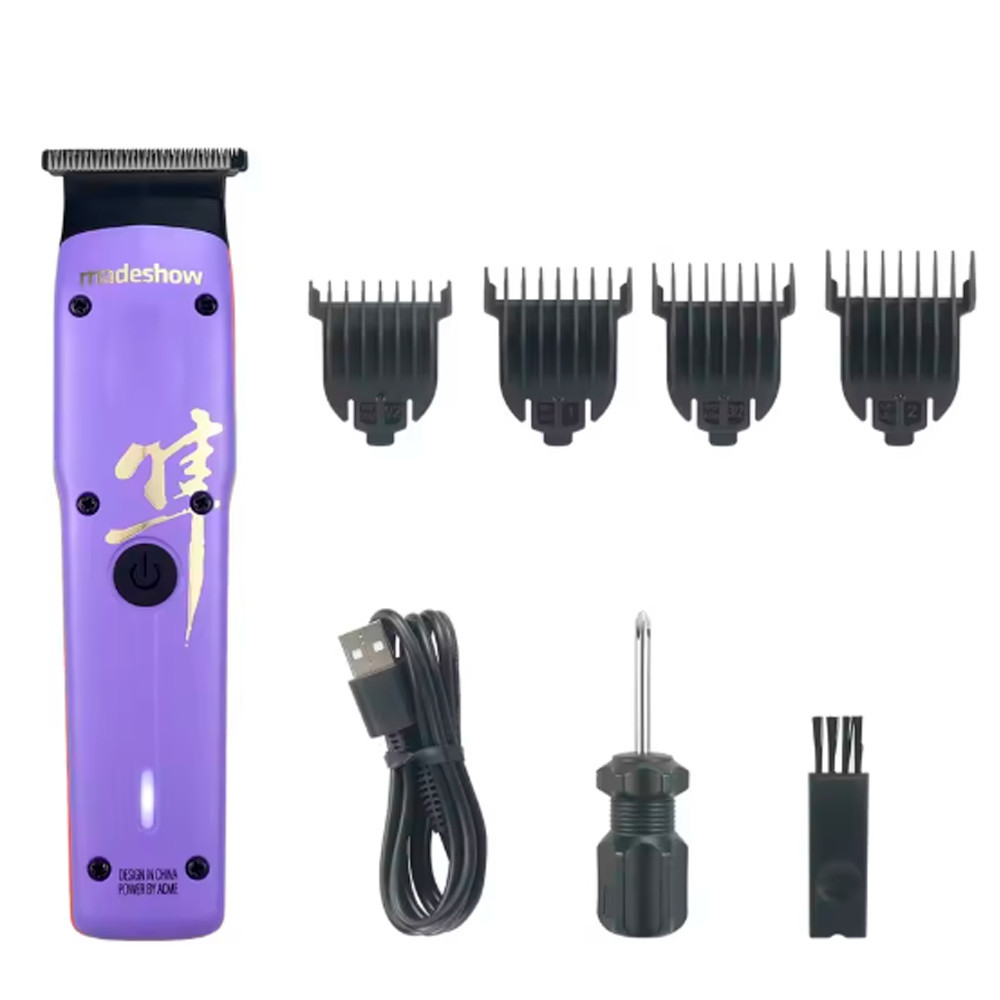 Maquina de Acabamento Cabelo Madeshow M16 Lamina DLC Roxo