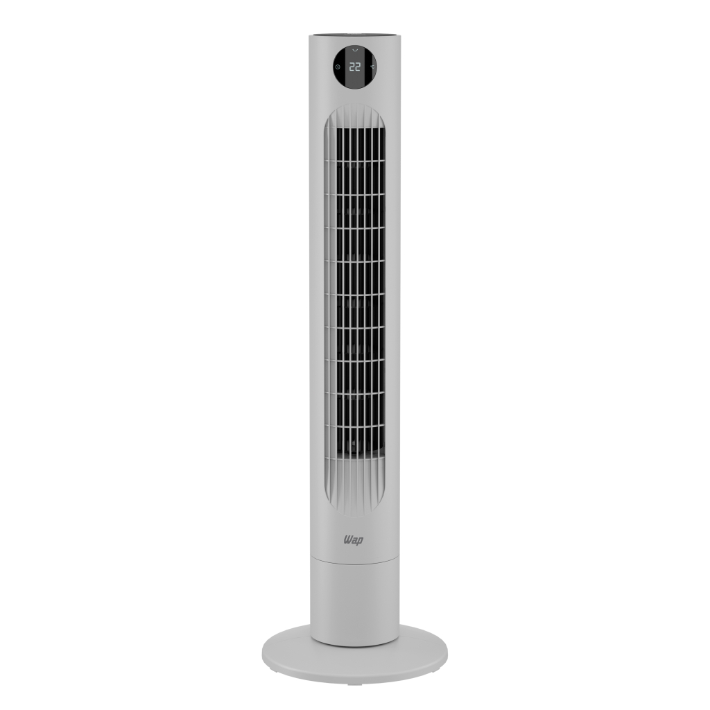 Ventilador Vertical WAP AIR BREEZE DIGITAL Silencioso Com Display Touch, Timer de 12h e Oscilação 60°
