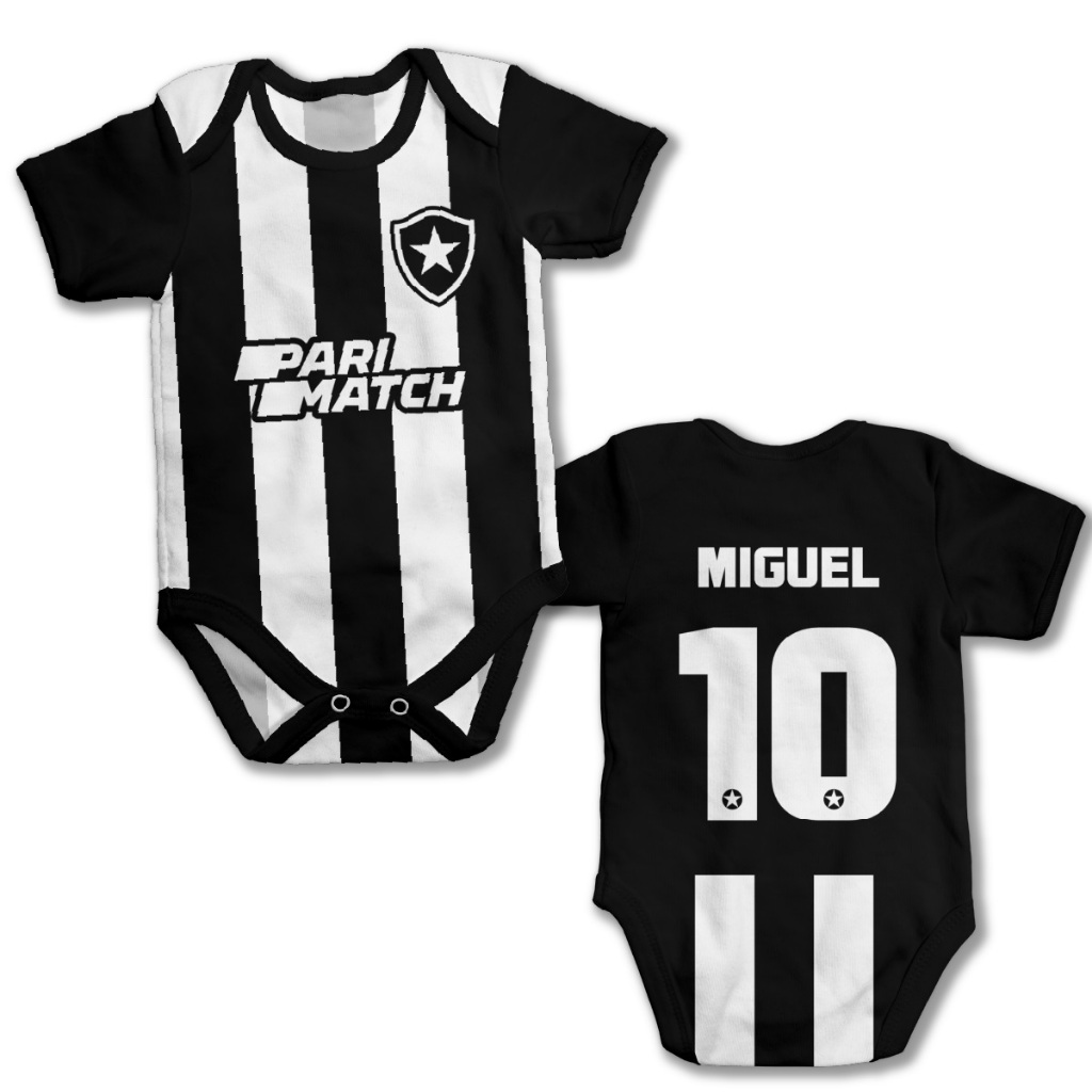 Body de bebê personalizado com nome Botafogo 2023