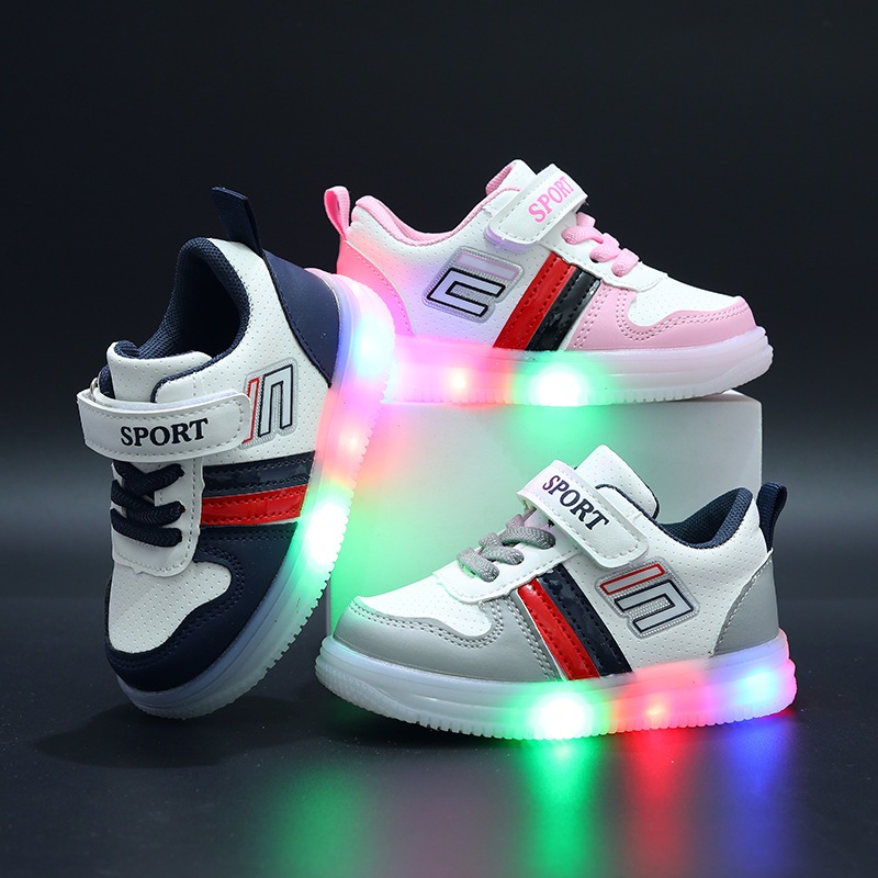 Tênis Infantil / Menino Sapatos de iluminação LED/2023 Sapatos casuais para menina