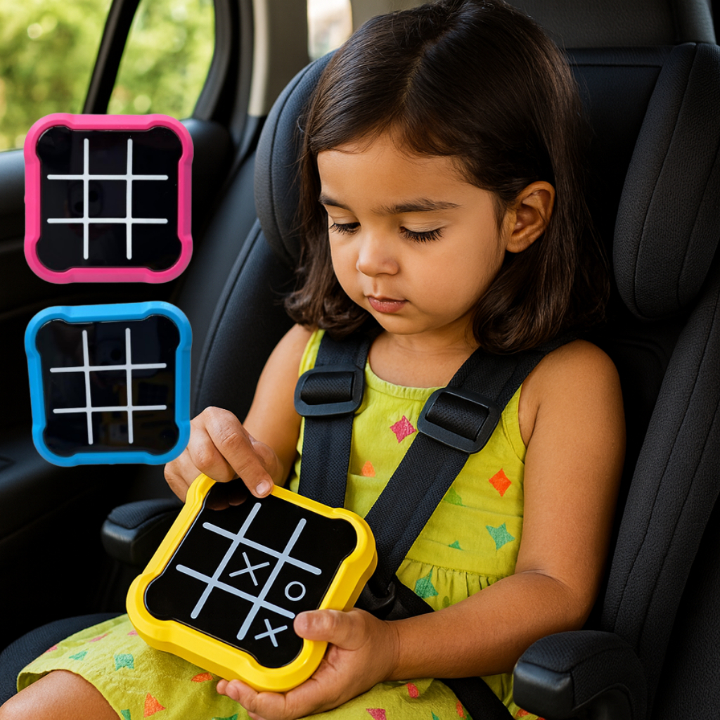 Jogo da Velha Digital Eletrônico 4 em 1 USB LED Som Portátil Educativo Recarragável Memória Infantil