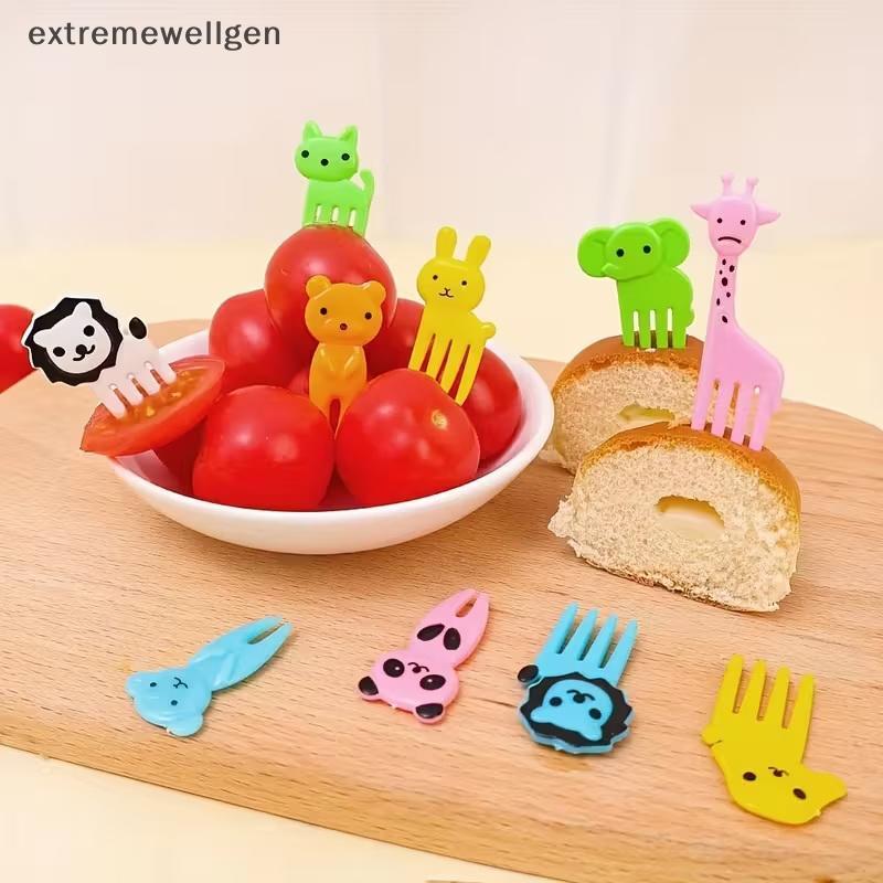 [extremewellgen] 12-46pcs Conjunto De Acessórios Bento Box Mini Garfos De Frutas Fofos Portátil De Dispensador De Molho