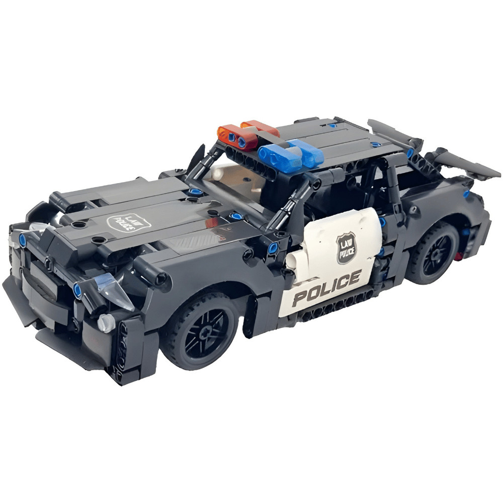 Blocos de Montar Viatura Policial Law Police - Technique Racing Car 437 Peças - Golden Rio