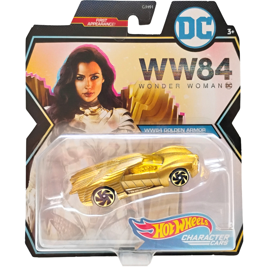 Miniatura Hot Wheels Character Cars -  WW84 Wonder Woman -  Golden Armor - Mulher Maravilha
