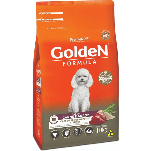 Ração Golden Formula Cães Adul Raças Peq Car/Arr MiniBit 1kg