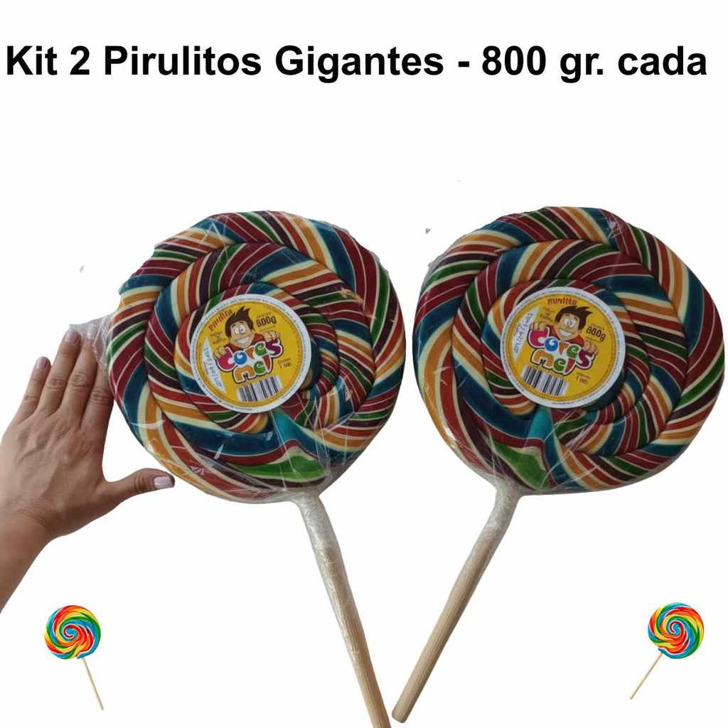 kit 2 Pirulito Psicodélico Gigante Chaves 800 gr cada