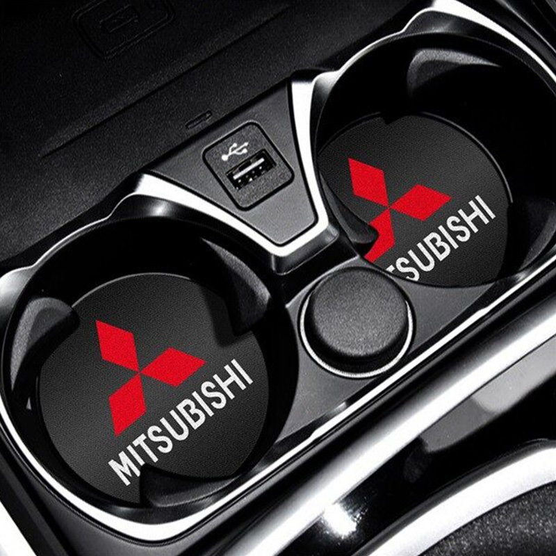 70mm 2 x Mitsubishi Suportes De Copo Do Carro Capas De Borracha Macia 2X Almofadas Antiderrapantes De Água Garrafa Titul