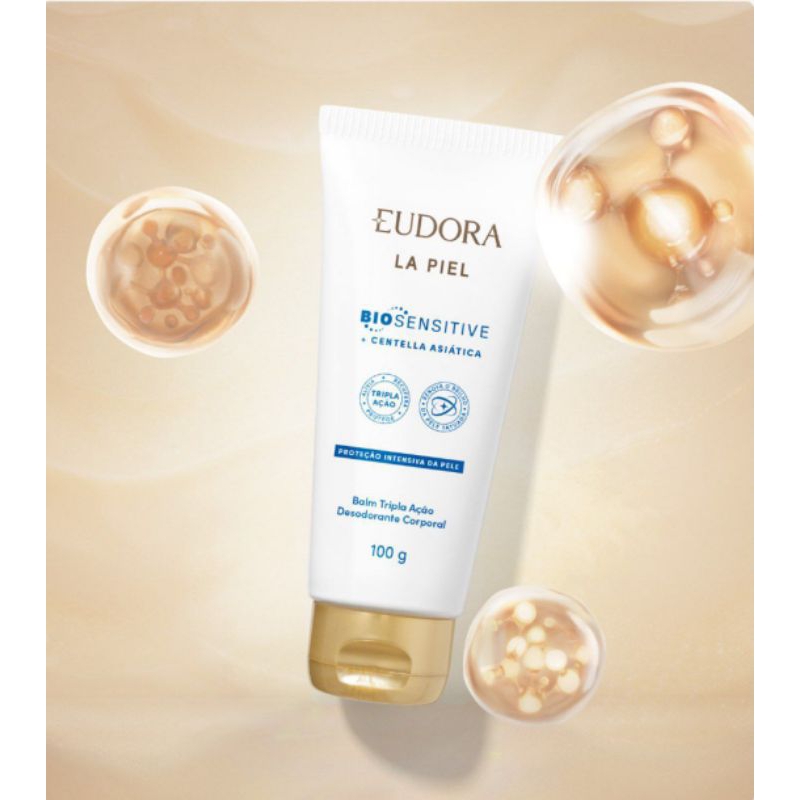 Eudora La Piel Biosensitive + Centella Asiática Tripla Ação - Balm Desodorante Corporal 100g