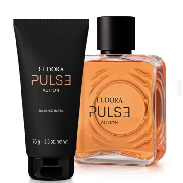 Combo Eudora Pulse Action: Desodorante Colônia 100ml + Balm Pós-Barba 75g