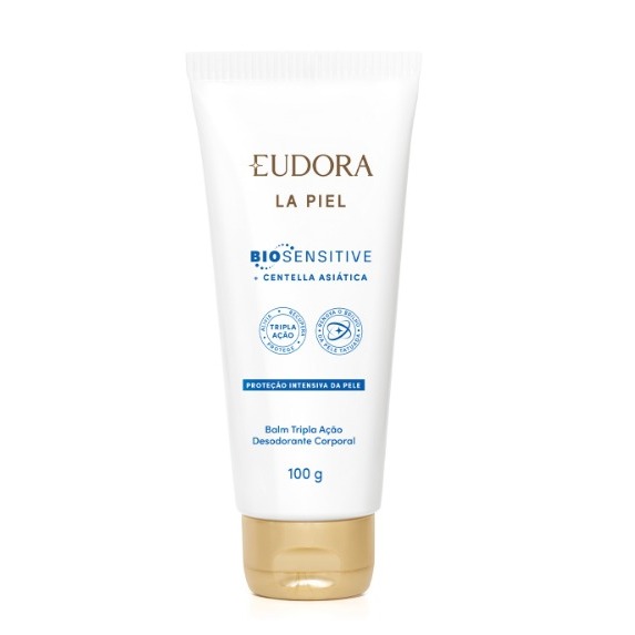 Lançamento Eduora Balm Tripla Ação Desodorante Corporal La Piel Biosensitive + Centella Asiática 100g