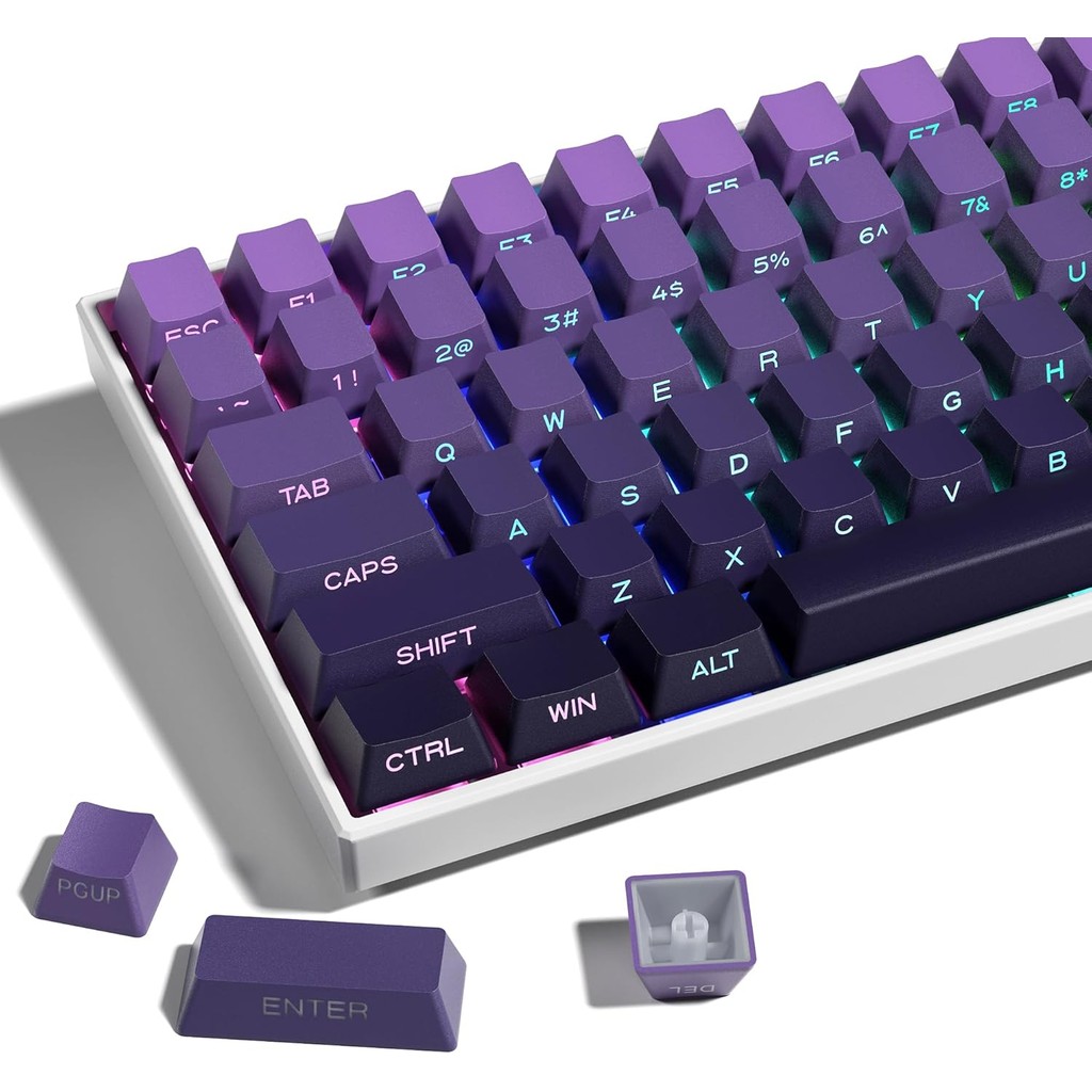 Teclas De Impressão Lateral , Brilho Através De PBT De Tiro Duplo , Tampas Personalizadas 60 65 75 100 Por Cento , Conju