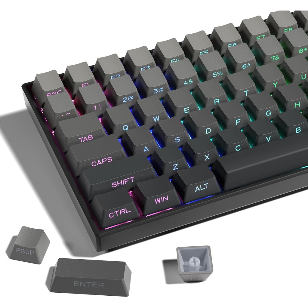 Teclas PBT-Impressas Laterais 60 65 75 100 Por Cento , Brilho De Tiro Duplo Através De Tampas De Personalizadas , Conjun