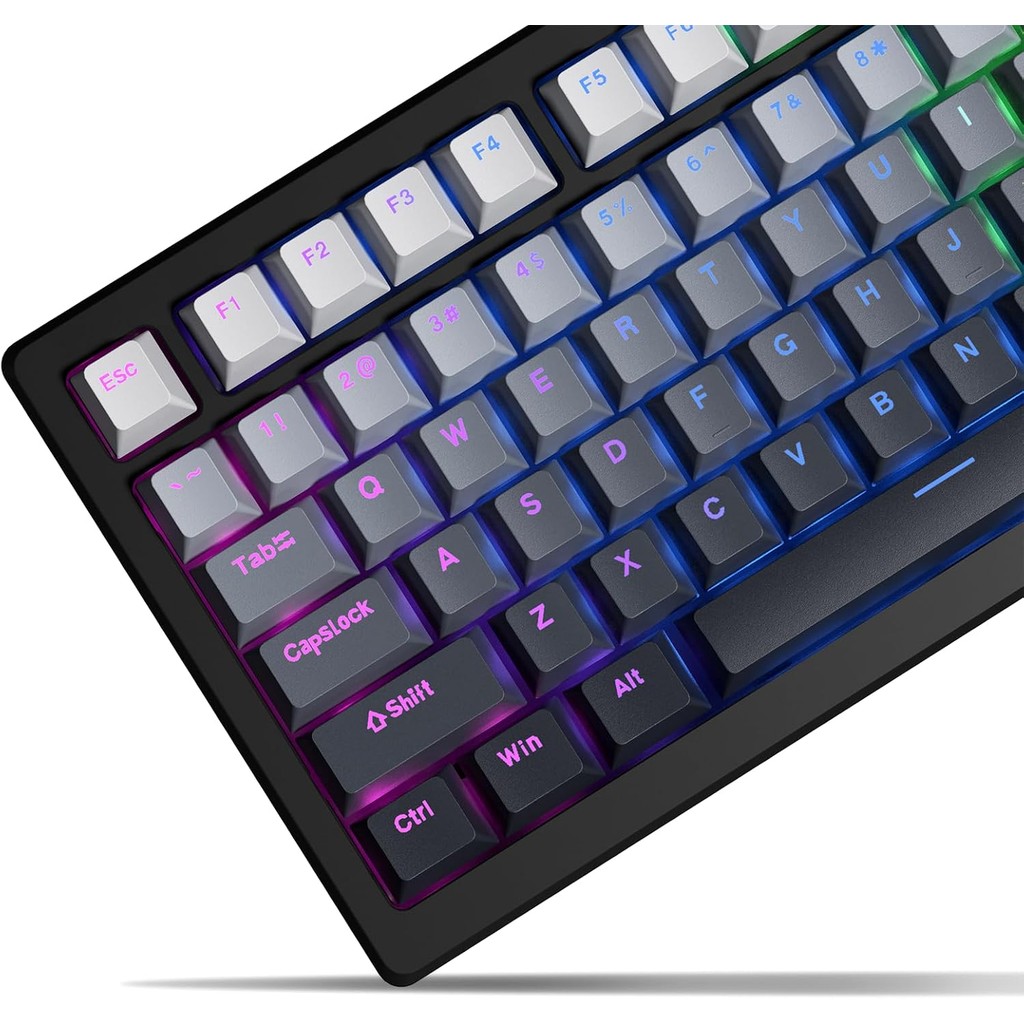 Shine Through PBT Keycaps , Teclas Personalizadas 60 75 Perfil OEM De 100 Por Cento , Conjunto De Tampas De Doubleshot P