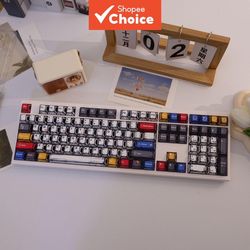 Manga PBT Keycaps 138 Teclas Sublimação De Tinta Perfil Cereja Teclado Mecânico Tampa Para 61/64/68/87/96/104/108 MX Swi