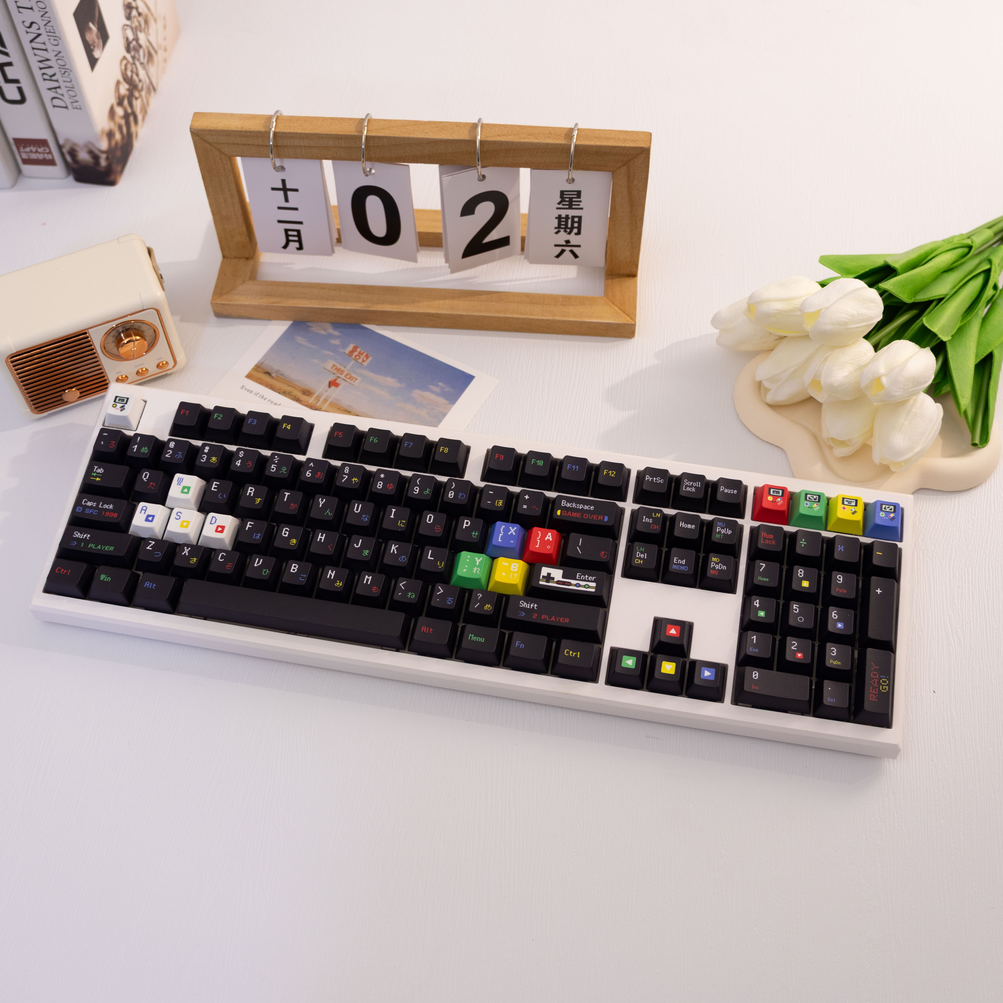 140 Teclas Tampas de Chave PBT para Teclado Mecânico com Sublimação de Tinta, Perfil Cherry, Compatível com