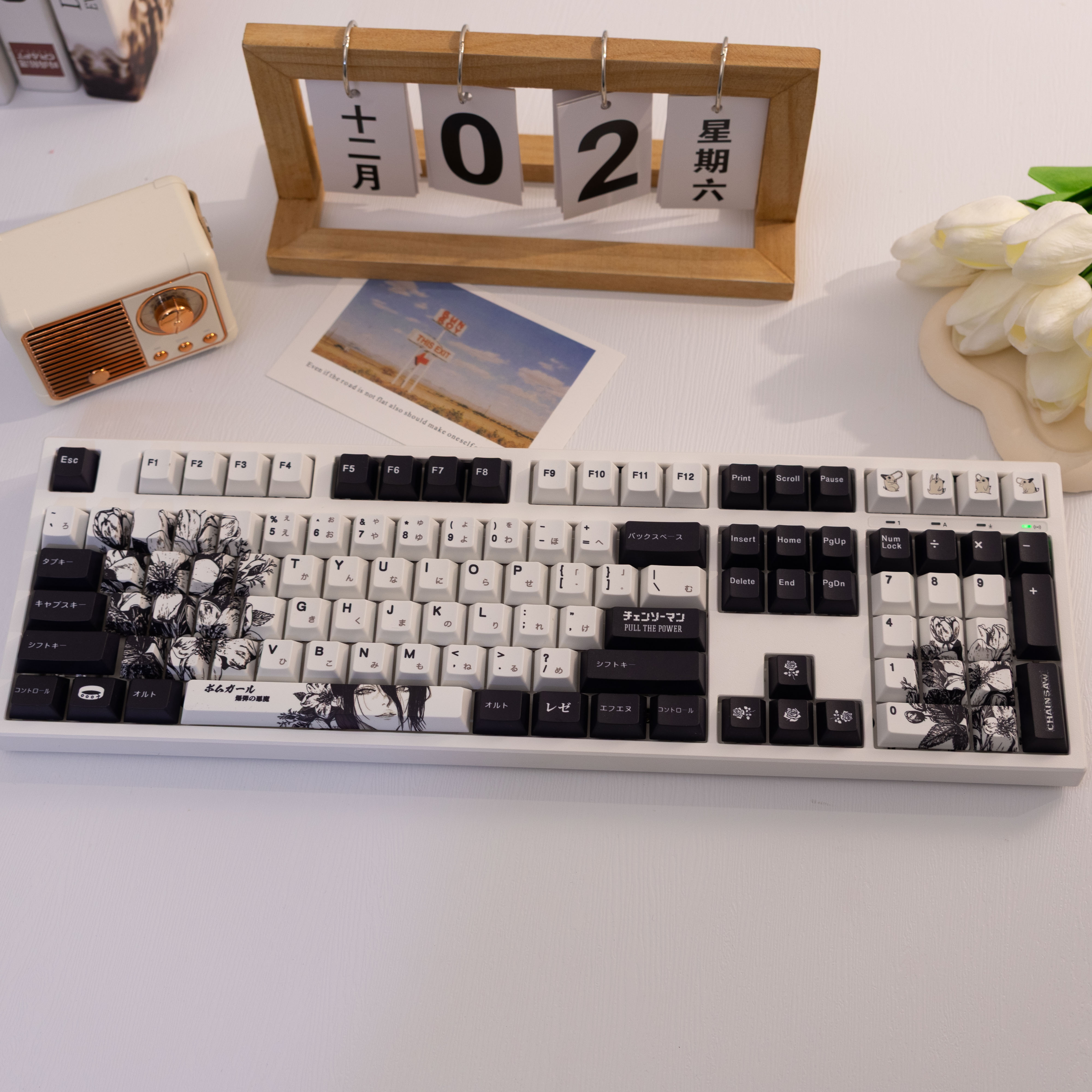 Rose Thunder Race PBT Keycaps 138 Teclas Dye-Sublimation Cherry Profile Teclado Mecânico Tampa Para 61/64/68/87/96/104/1
