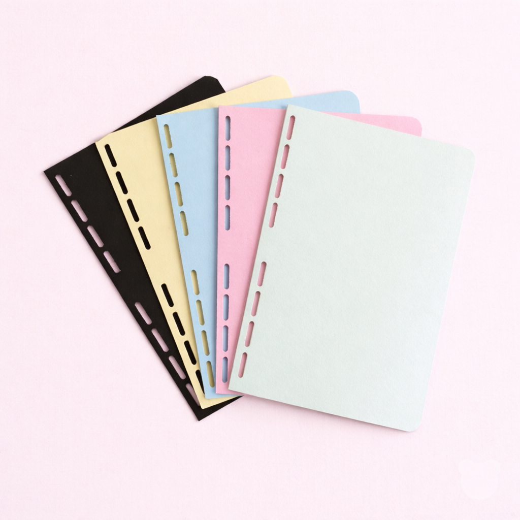 Kit 4 Divisórias B5 Colegial Coloridas Fichário Caderno Argolado 4 Furos Universal  - Papel Color Plus 180g