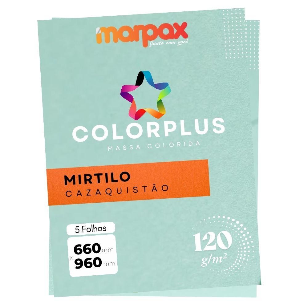 Papel Color Plus 120g 66x96cm Mirtilo Cazaquistão Marpax 5fls