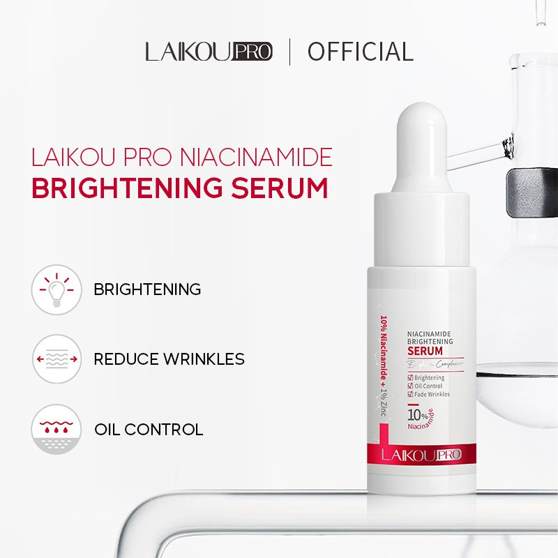 Sérum Clareador LAIKOU Pro 10% Niacinamida para Reduzir Manchas Escuras e Rugas 17ml