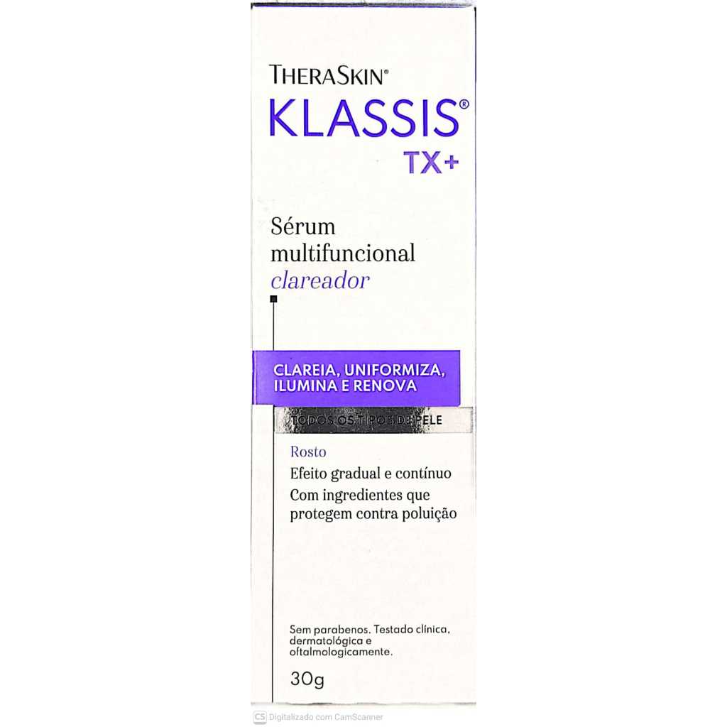 Serum Klassis TX Complexo Pró Clareador Theraskin Com Ácido Tranexâmico 30g
