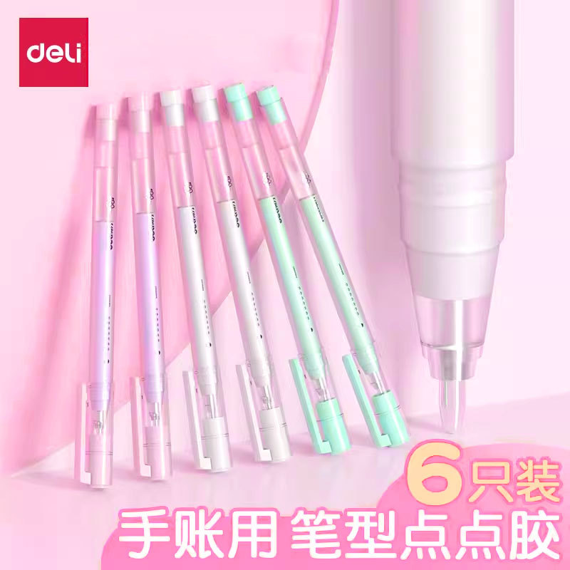 Deli Caneta em Forma de Dot Glue Girl Heart Pen-Shaped Dot Glue Pen Dot Glue Pen Dot Glue Pen para Manual de Secagem Ráp