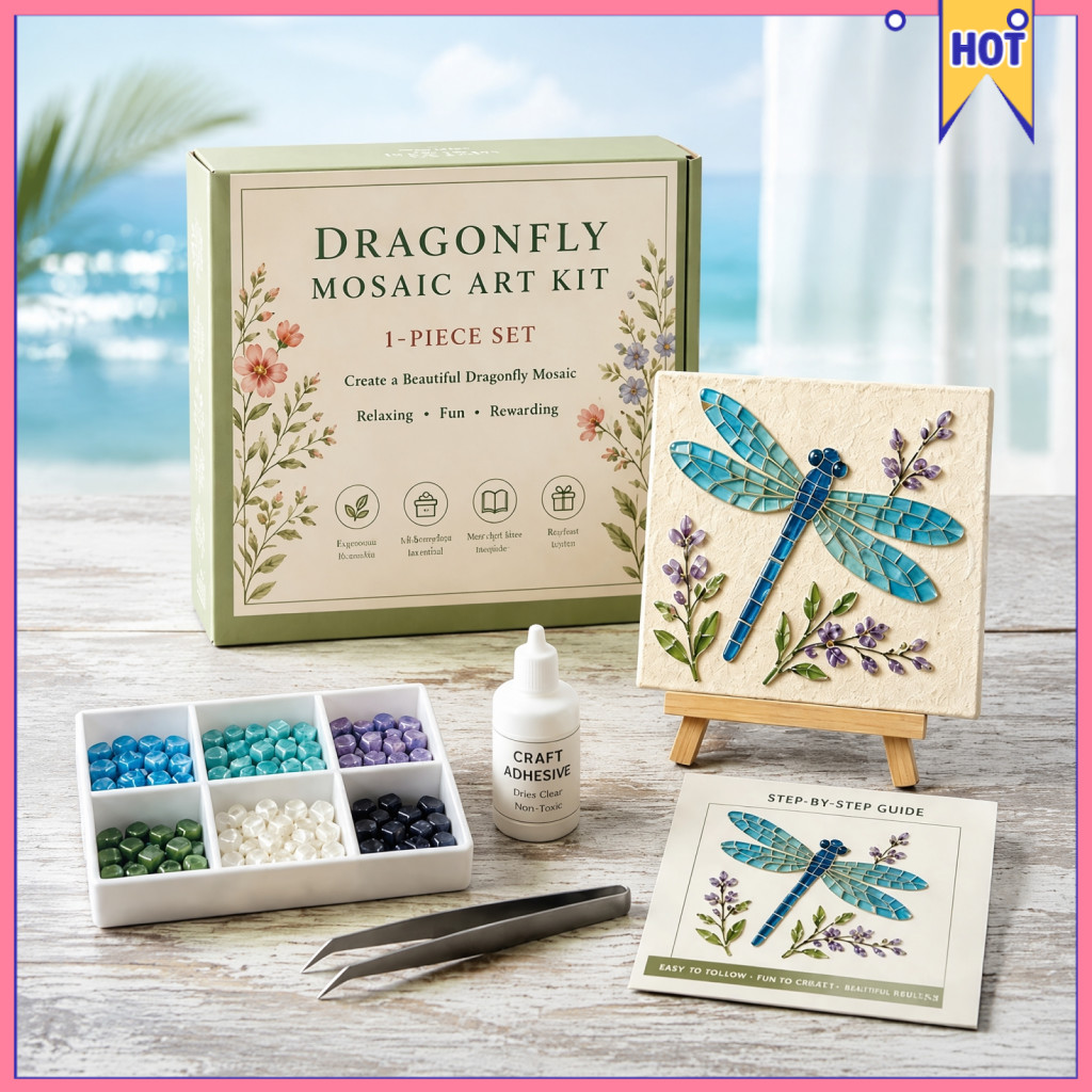 Sea Glass Art Kit for Adults Beginners – Diy Flower Wall Decor Craft with Colorful Pieces Handmade Set for Home Decora