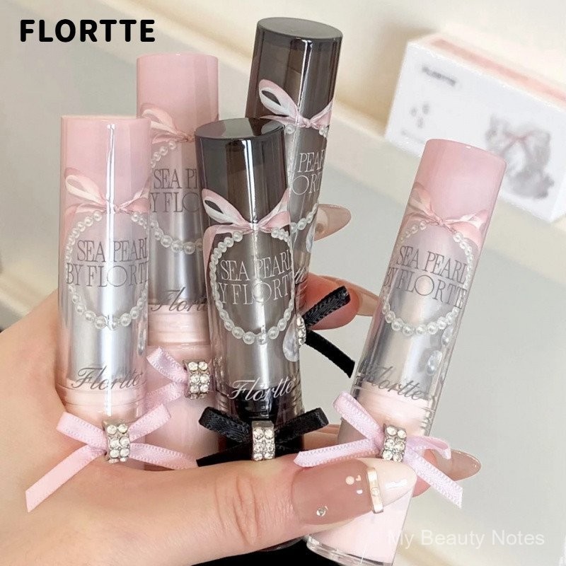 FLORTTE/Flor Lolia Série Sea Glass Lip Gloss Sólido Mel Água Espelho Glaze RDNH
