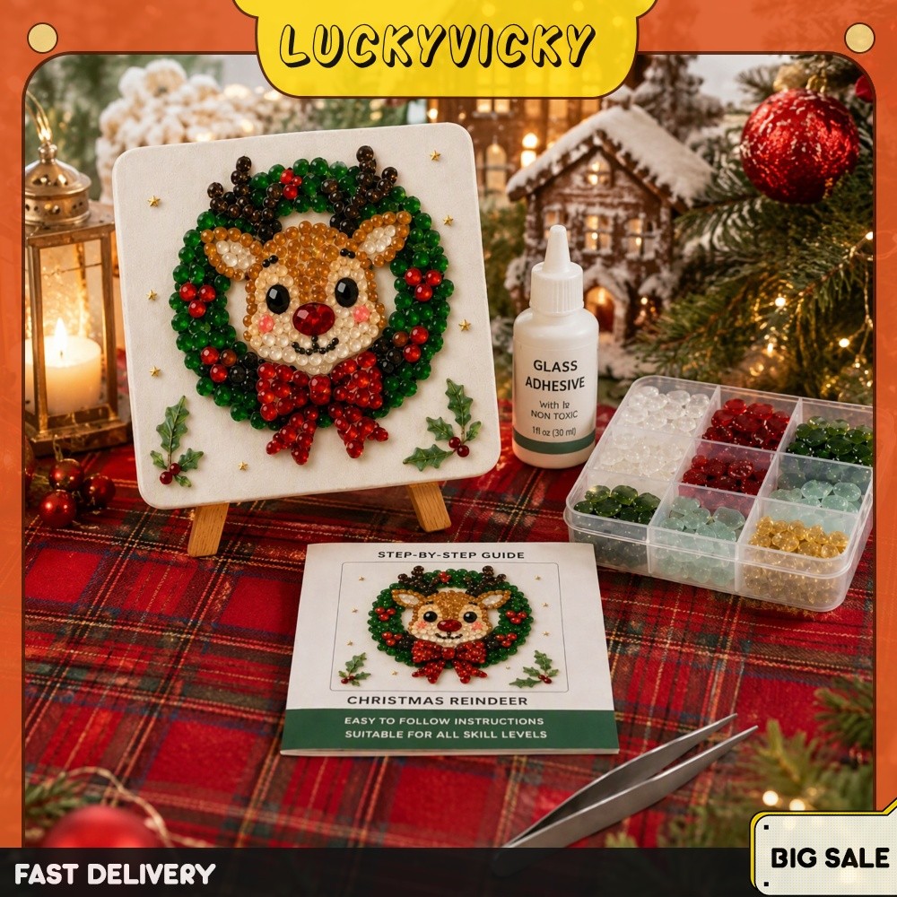 Kit De Arte Em Mosaico De Natal DIY Sea Glass Holiday Kids Craft Activity