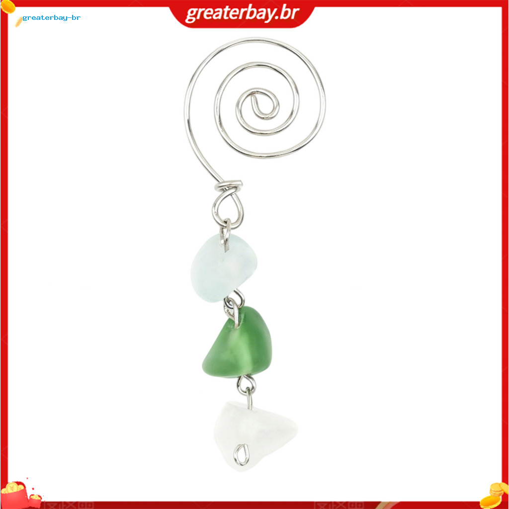 Reusable Sea Glass Tea Bag Weight with Spiral Clip – Decorative Holder for Cup Mug Teapot Perfect for Southeast Asian
