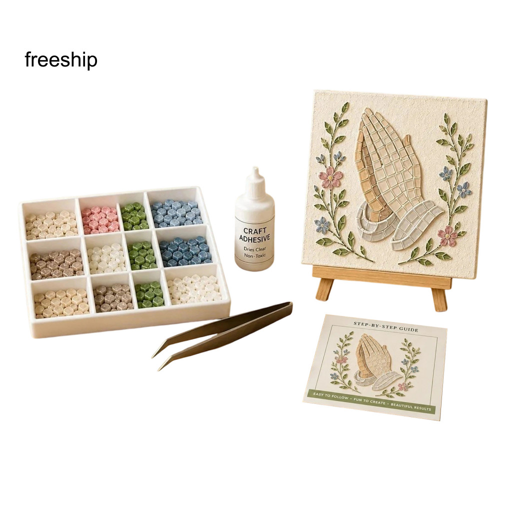 Diy Sea Glass Art Kit Beginner Supplies Christian Craft for Adults Faith-inspired Handmade Wall Decor for Home Bedroom R