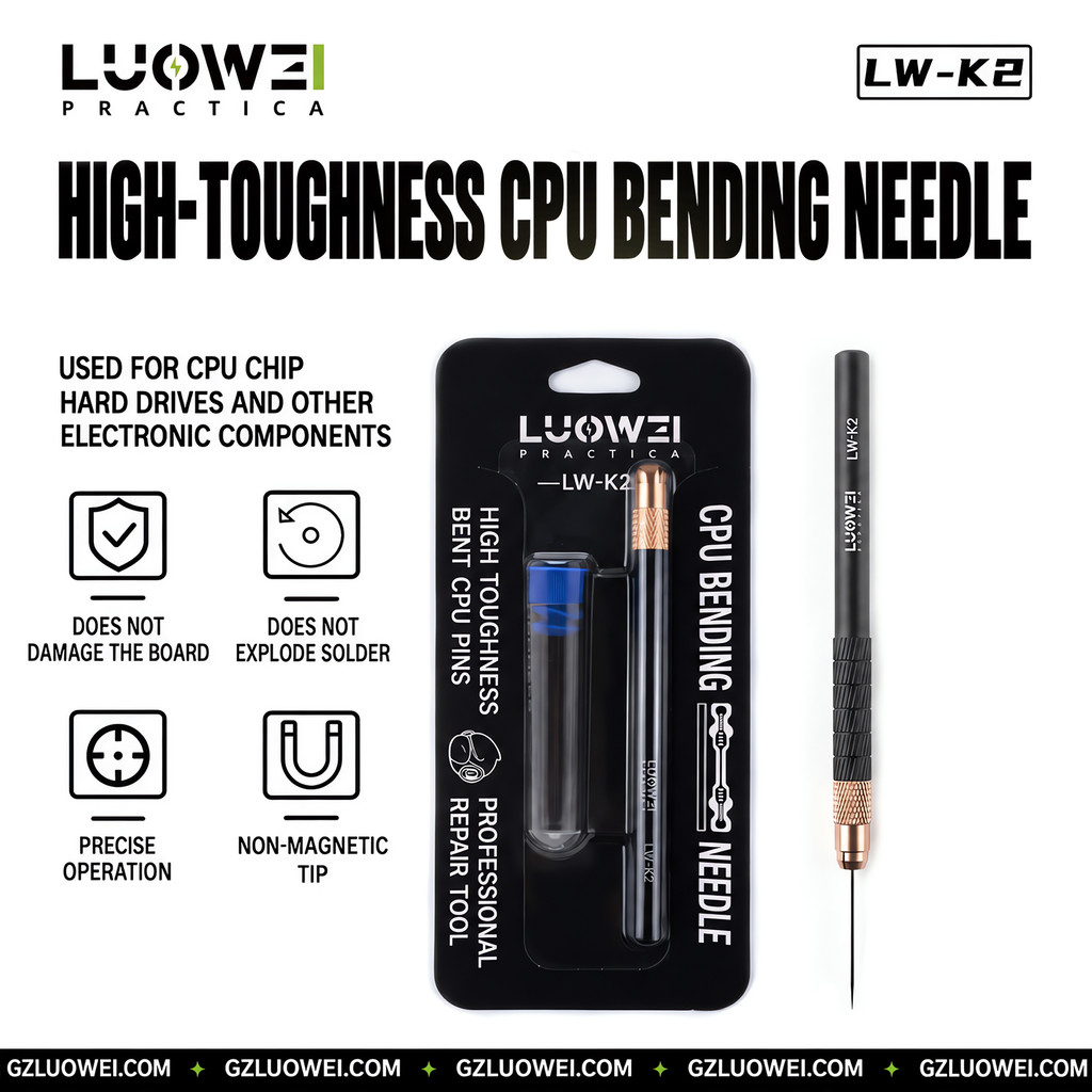 LUOWEI LW-K2 Ultra-Leve Portátil CPU Curioso Agulha Não Magnética Para Curiosidade Telefone Placa-Mãe BGA Chip IC Ferram