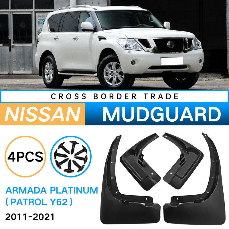 Compatível Com Conjunto De Proteção Contra Respingos Interno Nissan Armada Platinum Patrol Y62 Fender Liner 2011-2021