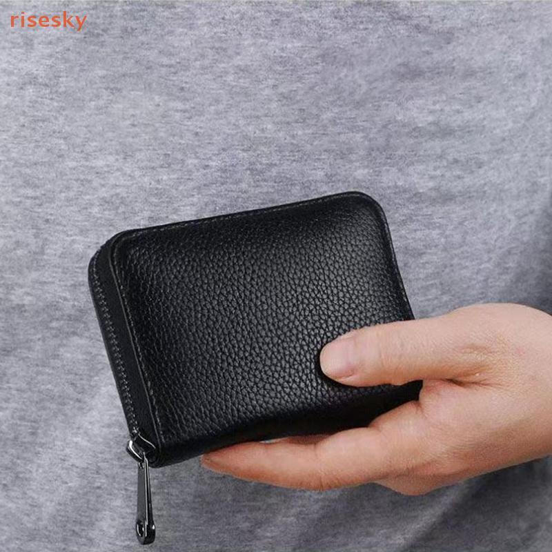 [risesky] 20 Porta-Cartões De Detenção PU Business Bank Credit Bus ID Card Holder Capa Bolsa De Moedas Carteiras Anti De