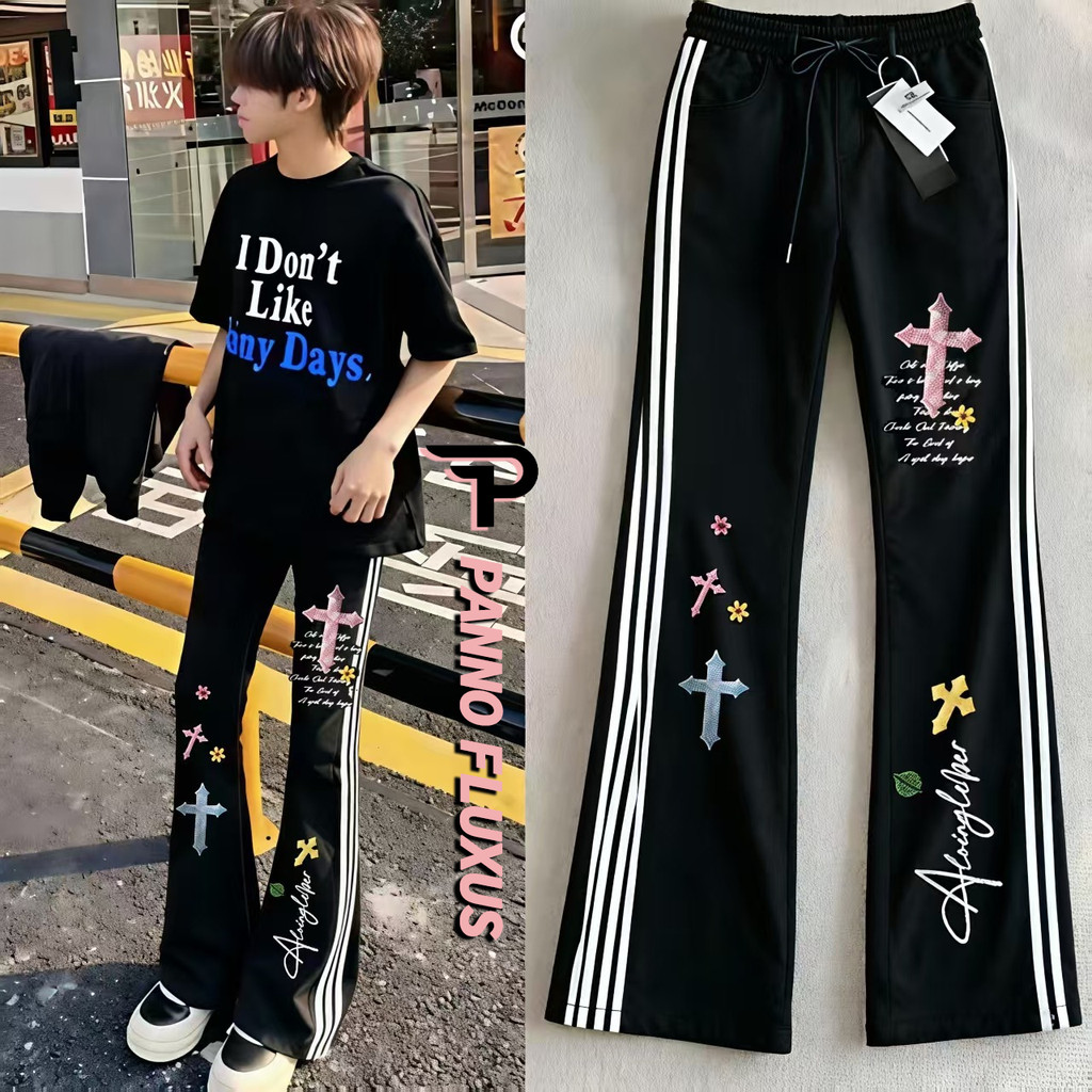 Calças Esportivas Casuais Masculinas PannoFluxus , Emenda Listrada De Marca De Moda Americana , Estilo Neutro De Rua