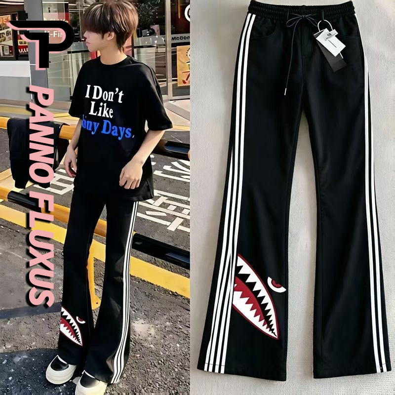 PannoFluxus Calças Esportivas Casuais Masculinas Marca De Moda Americana high-end Sensação Estilo hip-hop Neutro