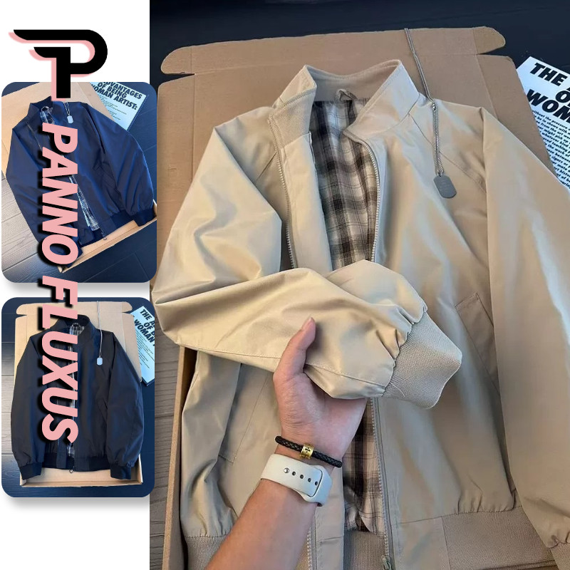 Jaqueta Masculina PannoFluxus , Marca De Moda Americana Harrington Com Gola Alta