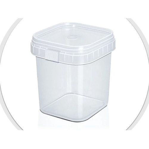 200 Potes Quadrados 220 ml com lacre  Plástico Bolo No Pote Tempero Mel Creme Sopa Sorvete