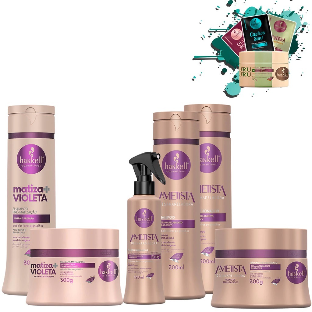 Kit Ametista + Kit Violeta Matiza+ 300ml/gr Haskell