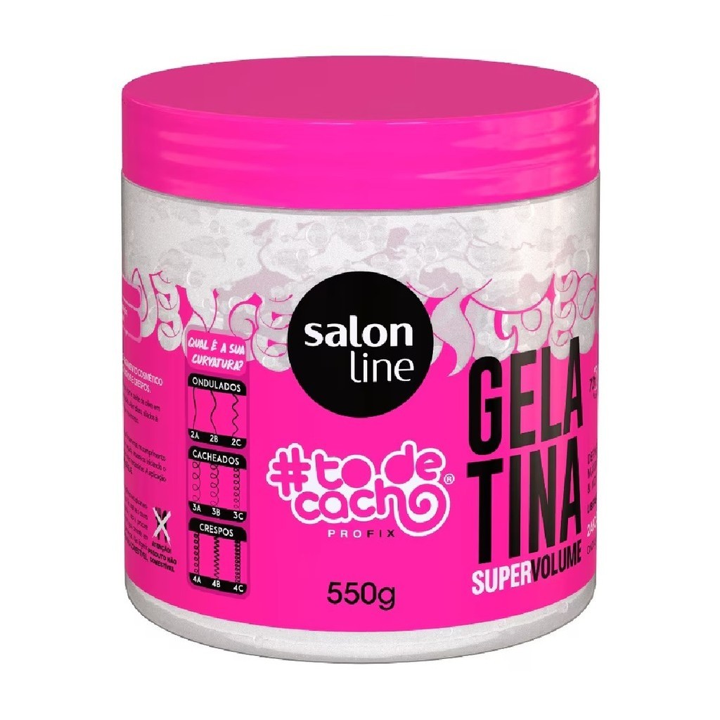 Salon Line #todecacho Gelatina Vai Ter Volume Sim! ROSA 550g