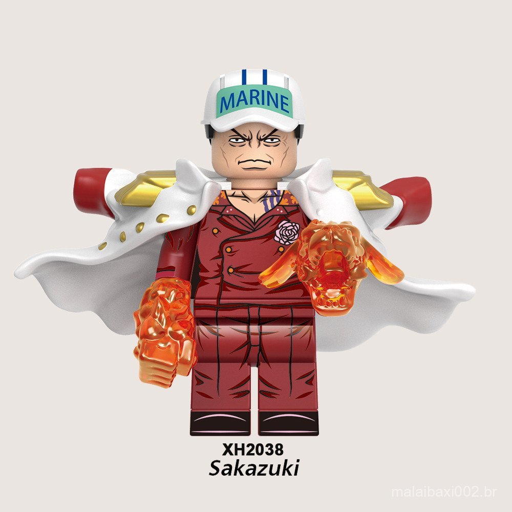 Anime Sakazuki, Portgas D. Ace, Marco, Edward Newgate, Marshall Teach, Shonk, Monkey D. Luffy, Garp, Figuras de Blocos d