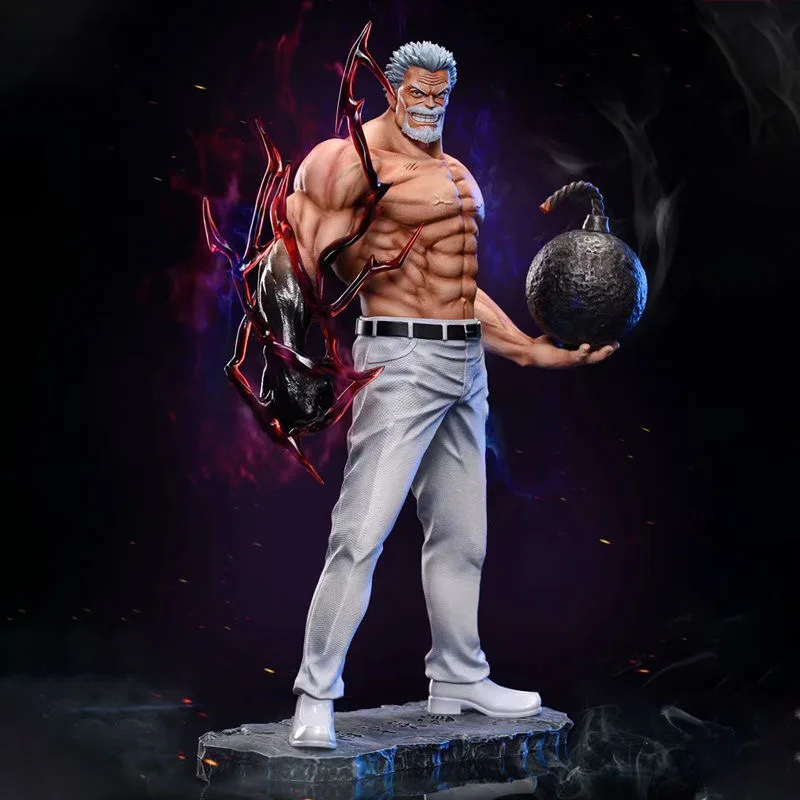 Boneco Grande 25cm Garp D. Monkey com Haki e Bomba One Piece Herói da Marinha Almirante