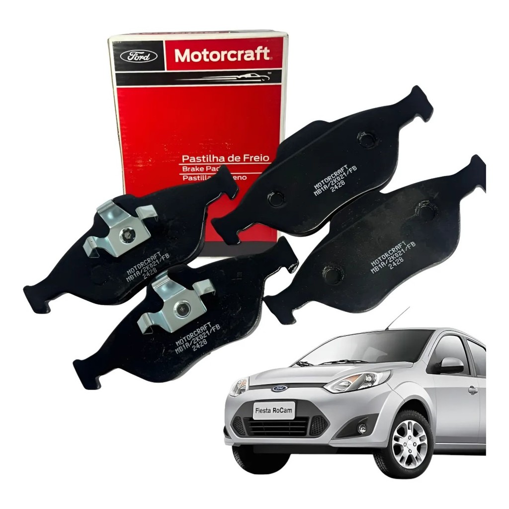 Jogo De Pastilha De Freio Dianteiro Ford Fiesta Rocam 09/12-MB1A2K021FB