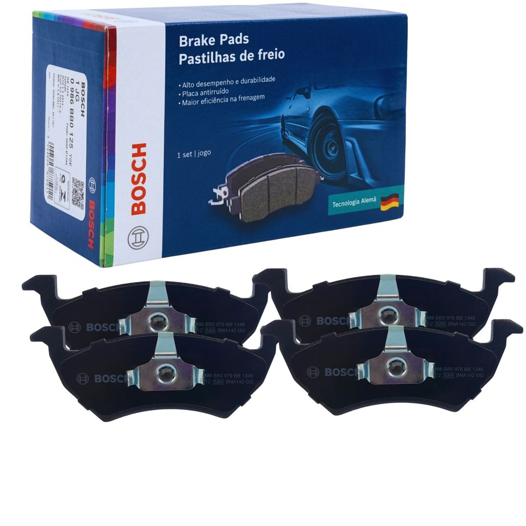JOGO PASTILHA DE FREIO A DISCO DIANTEIRO BOSCH ORIGINAL VW GOL G6 G7 VOYAGE SAVEIRO