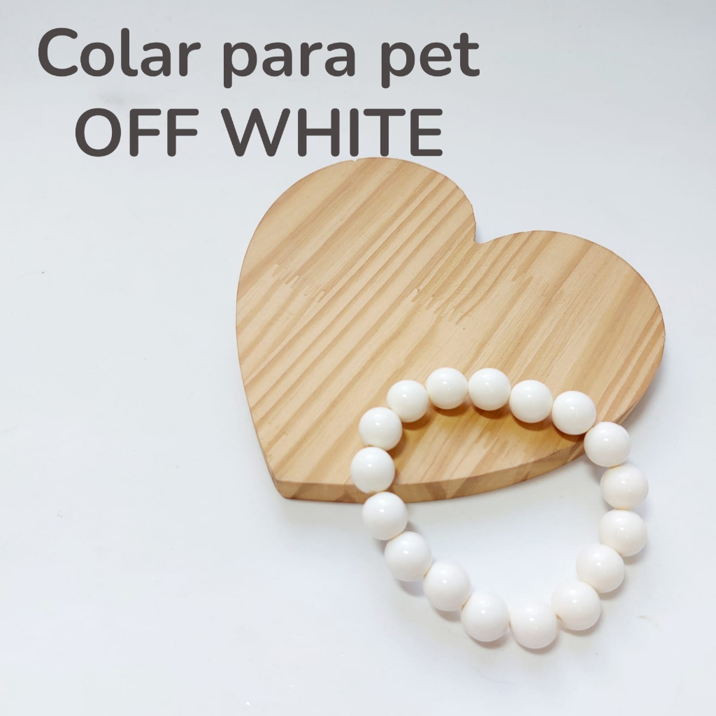 Colar para cachorro e gato OFF WHITE- Acessório premium - Todos os tamanhos disponíveis !