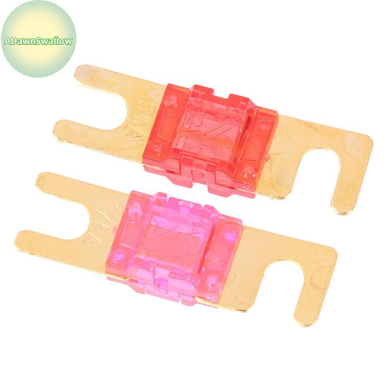 ADS 2 Peças Fusíveis De Carro Banhados A Ouro Mini Fusível De Áudio 20A 30A 40A 50A 60A 70A 80A 100A 120A 125A 150A 175A