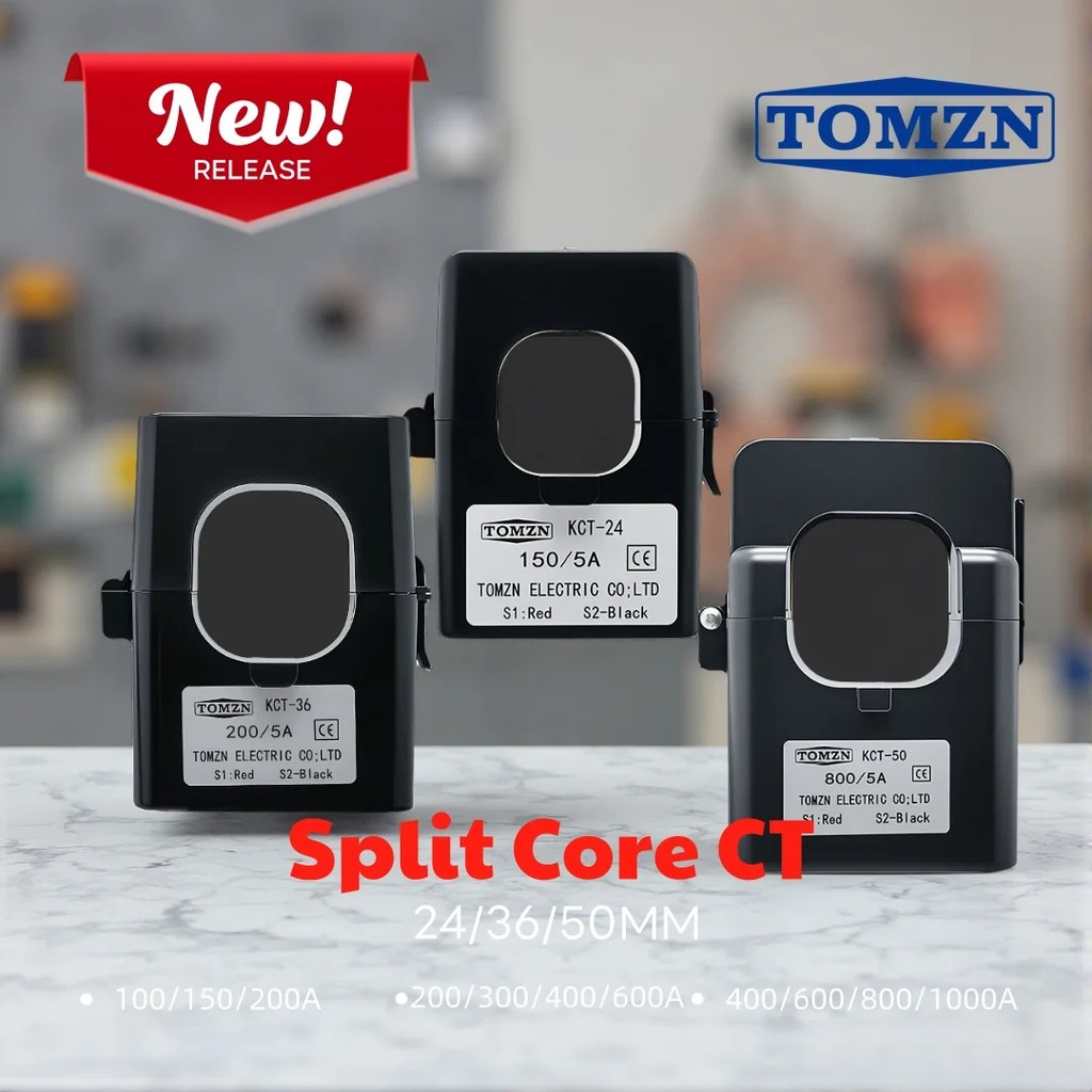 Transformador De Corrente De Núcleo Dividido TOMZN CT 100A/5A 150A 200A 300A 400A 600A 800A 1000A Para Medidor De Amperí