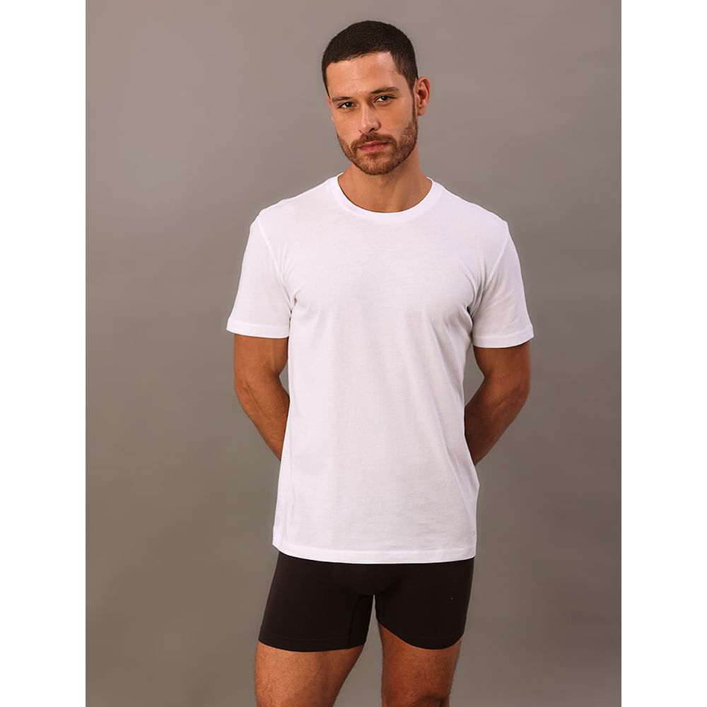 Kit 2 Camisetas Crew-Neck - Branco 2