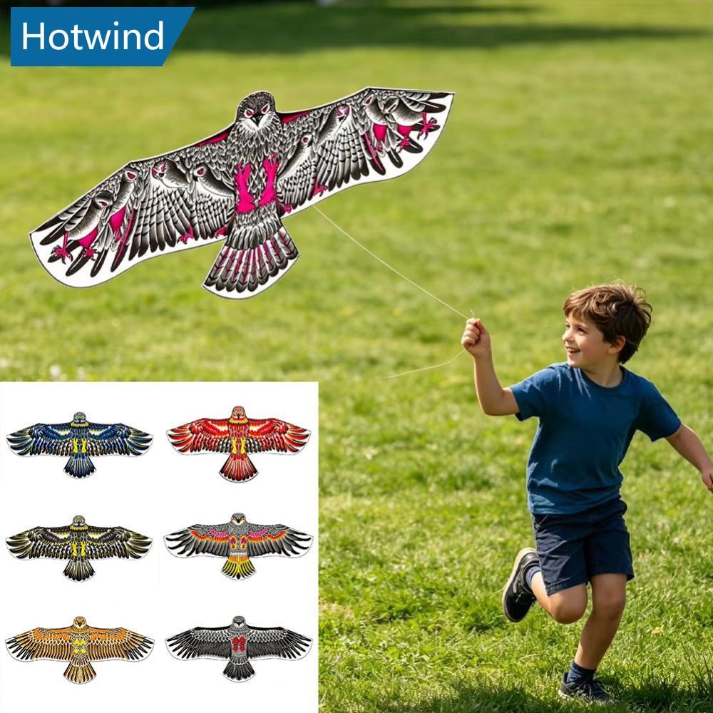 HW 1.1M/1.2M Eagle Kite Com Corda De 30M Flying Bird Kites Scarer Easy Fly Para Crianças Iniciantes Brinquedo De Jardim